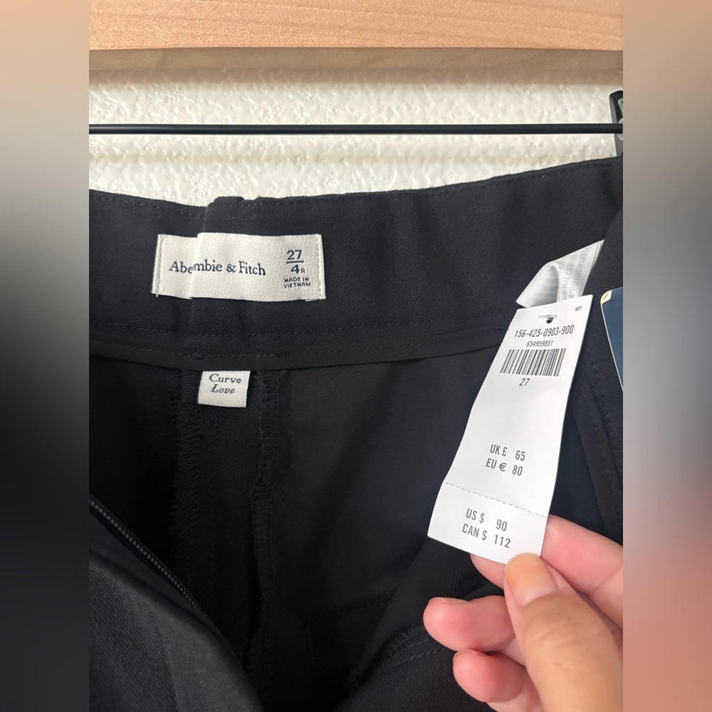 Abercrombie & Fitch | Curve Love A&F Sloane Tailored Wide-Leg Pant sz 27/4r NWT - Picture 4 of 5